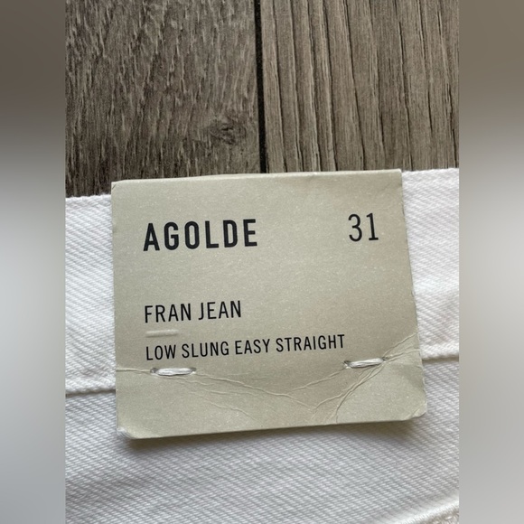 NWT AGOLDE Fran Low Slung Straight Jeans in Milkshake Size‎ 31 - Picture 13 of 14